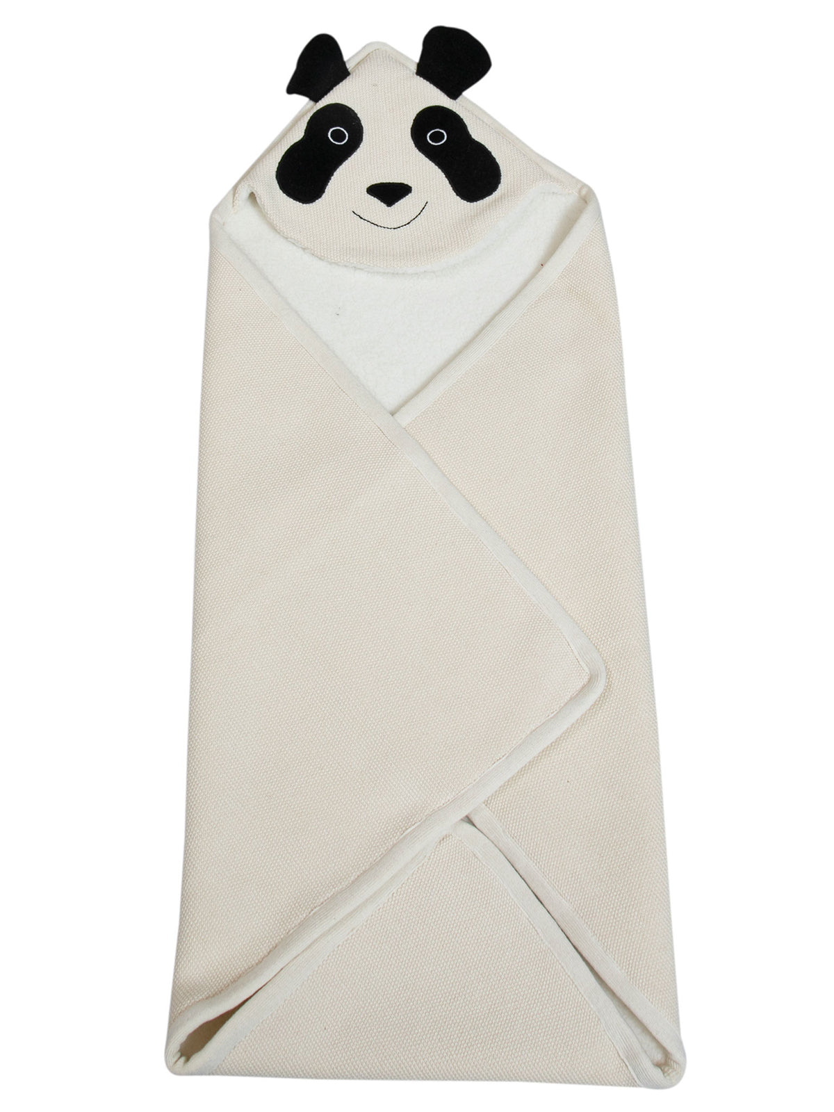 Pomme Cotton Knitted Panda Hooded Blanket