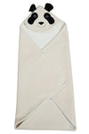 Knitted Hooded Blanket Panda Design With Sherpa Inside