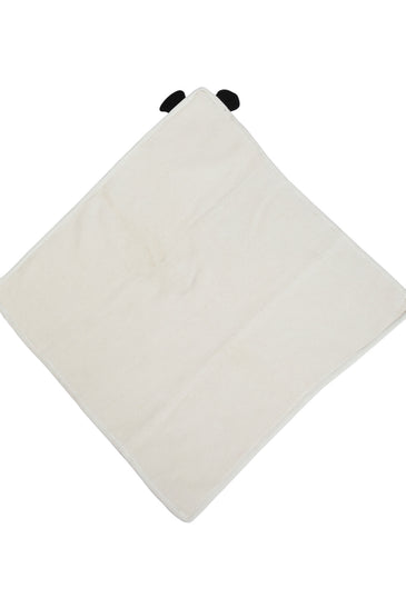 Knitted Hooded Blanket Panda Design With Sherpa Inside