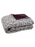 Load image into Gallery viewer, Knitted Grey and Grape Wine  Quilted Blanket