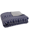 Knitted Blue and Grey Quilted Blanket