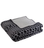 Knitted Black and Grey Quilted Blanket