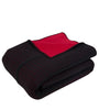 Knitted Red and Black Quilted Blanket