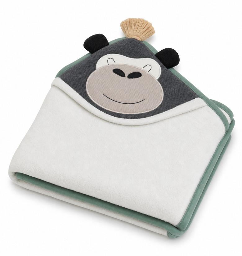 Pomme Cotton Knitted Gorilla Hooded Blanket