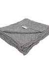 Knitted Grey Cable Texture Throw