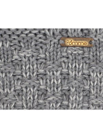 Load image into Gallery viewer, Knitted Grey Cable Texture Throw