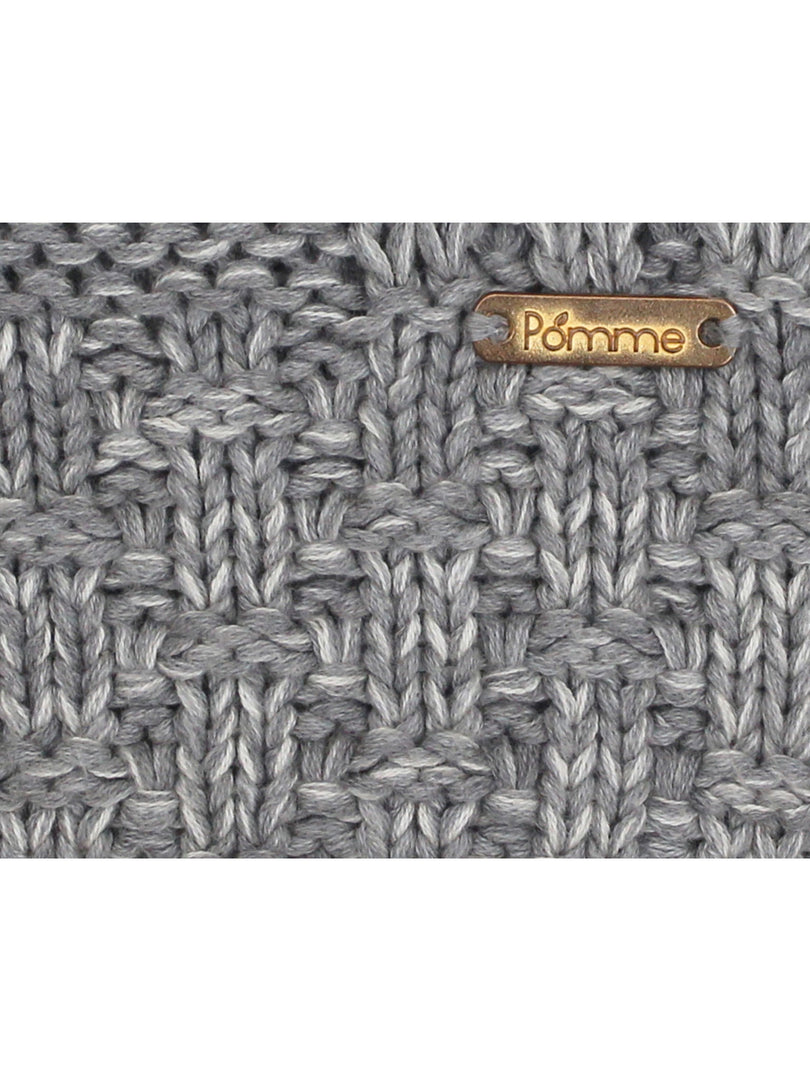 Knitted Grey Cable Texture Throw