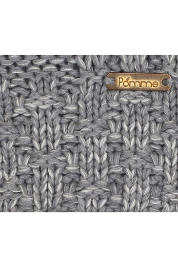 Knitted Grey Cable Texture Throw