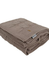 Knitted Beige Cable Texture Throw