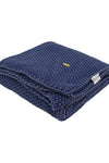 Knitted Moss Knit Denim Stone Wash Texture Throw