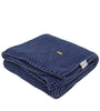 Knitted Moss Knit Denim Stone Wash Texture Throw