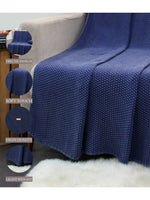 Load image into Gallery viewer, Knitted Moss Knit Denim Stone Wash Texture Throw