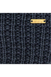 Black With White Border Knitted Cotton Throw