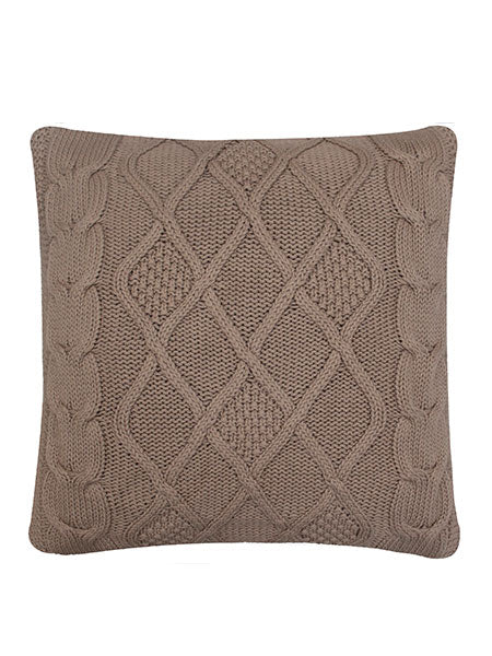 Pomme Cotton Knitted Decorative Cushion Cover Stone Cable texture Knit