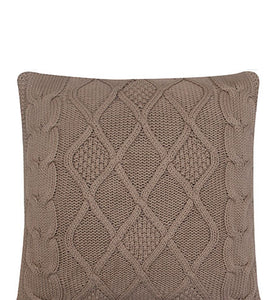 Pomme Cotton Knitted Decorative Cushion Cover Stone Cable texture Knit