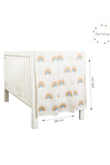 Off white Rainbow Pattern Knitted Baby Blanket