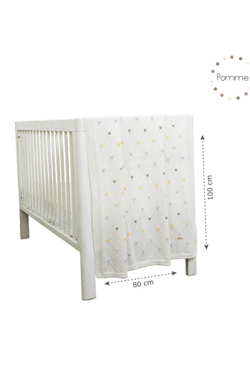 Ivory Knitted Baby Blanket