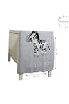 Gray Zebra Pattern Knitted Baby Blanket