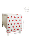 Strawberry Pattern Knitted Baby Blanket
