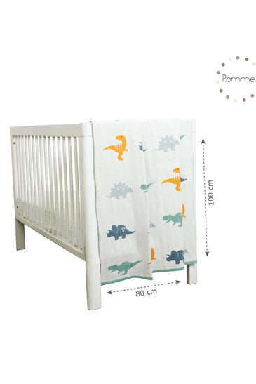 Dinosaur Knitted Baby Blanket