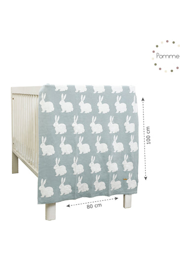 Rabbit Knitted Baby Blanket