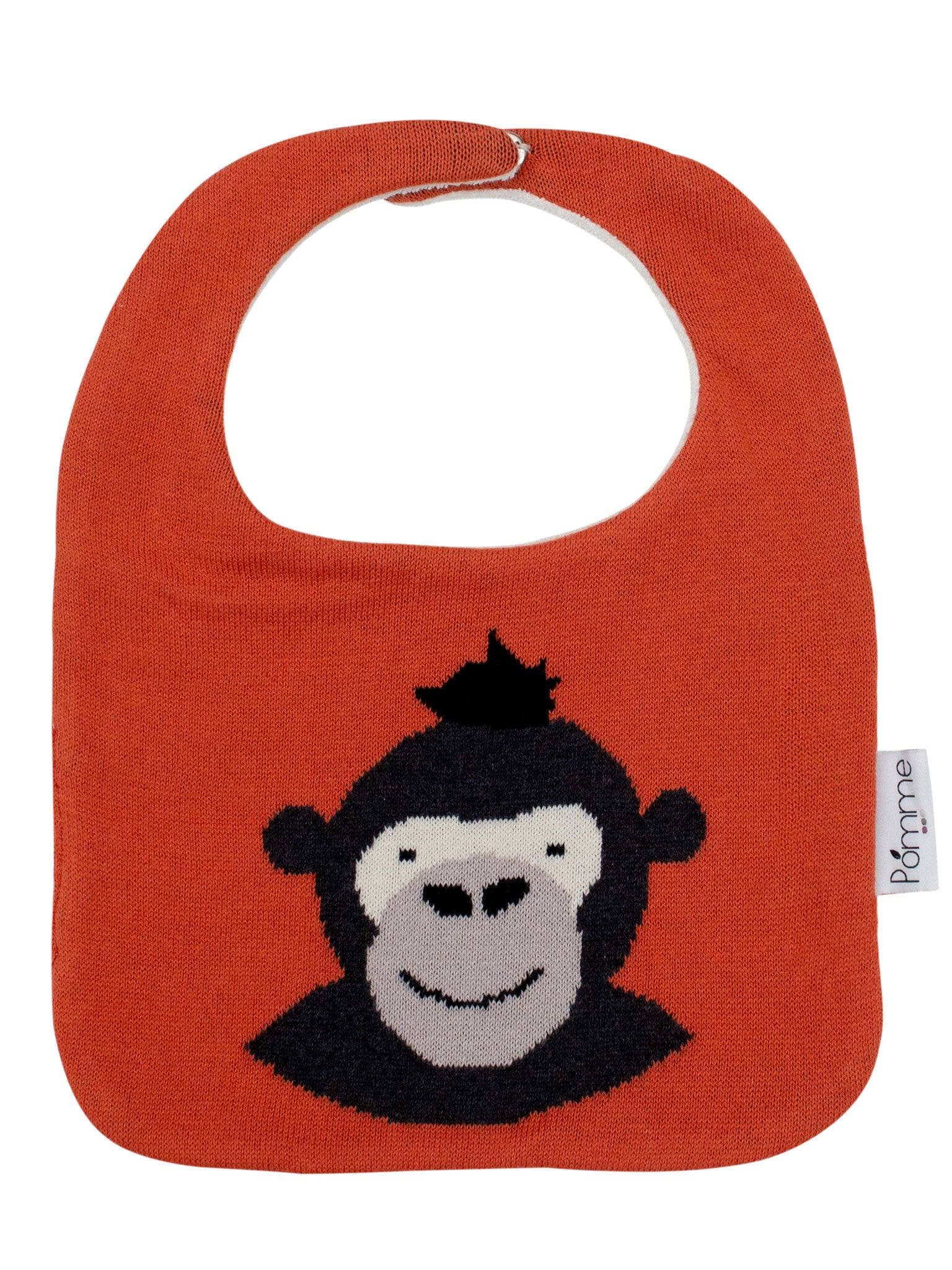 Cotton Knitted Red Gorilla Bib Apron