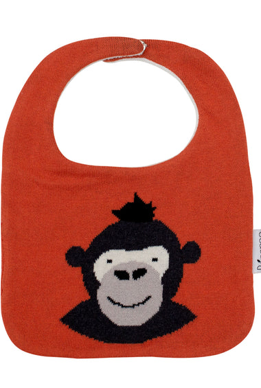 Cotton Knitted Red Gorilla Bib Apron