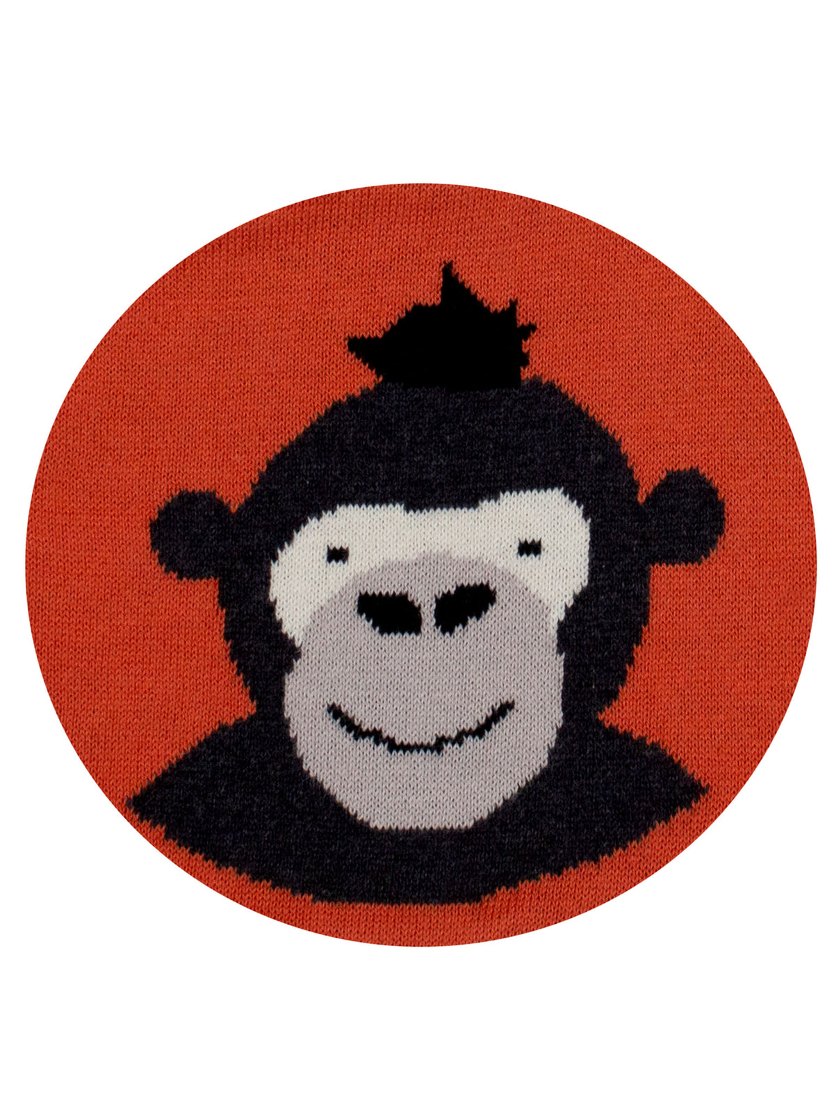 Pomme Cotton Knitted Gorilla Bib Apron (Red)
