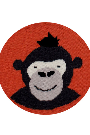 Cotton Knitted Red Gorilla Bib Apron