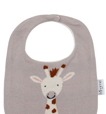 Cotton Knitted Giraffe Bib Apron