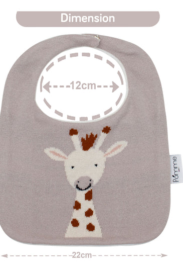 Cotton Knitted Giraffe Bib Apron