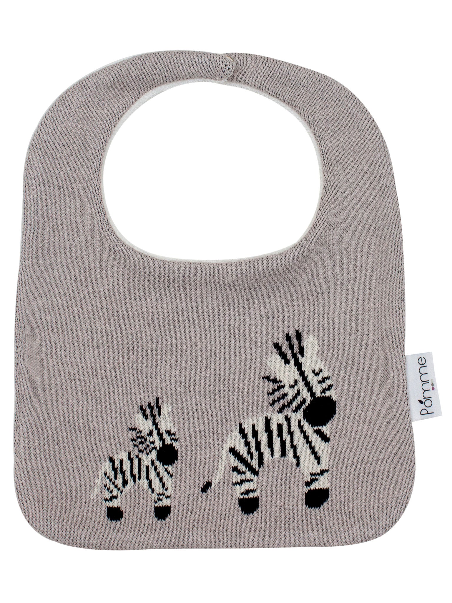 Cotton Knitted Zebra Bib Apron
