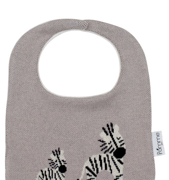 Cotton Knitted Zebra Bib Apron