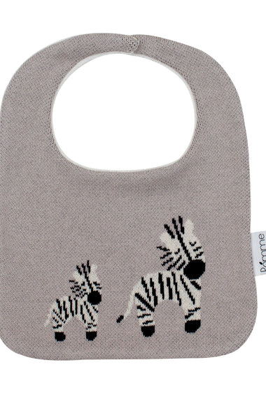 Cotton Knitted Zebra Bib Apron