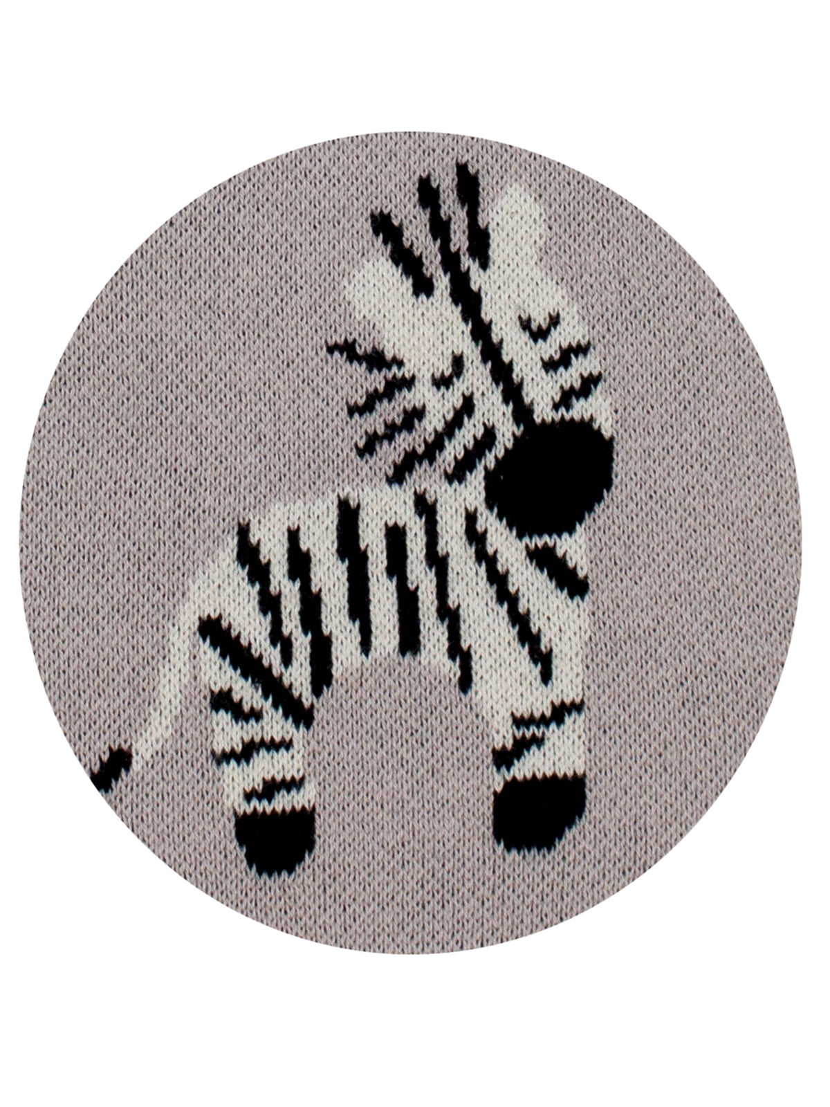 Pomme Cotton Knitted Mommy & Baby Zebra Bib Apron (Grey)