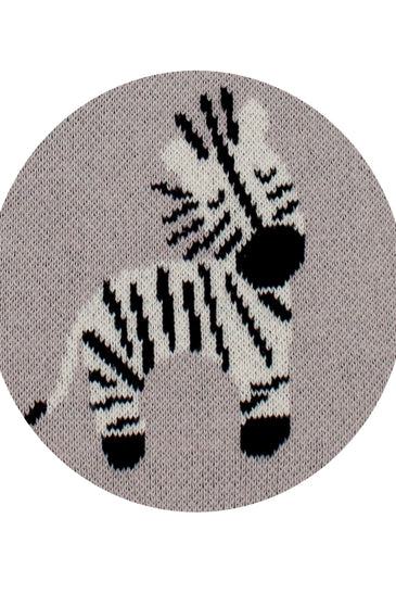Cotton Knitted Zebra Bib Apron