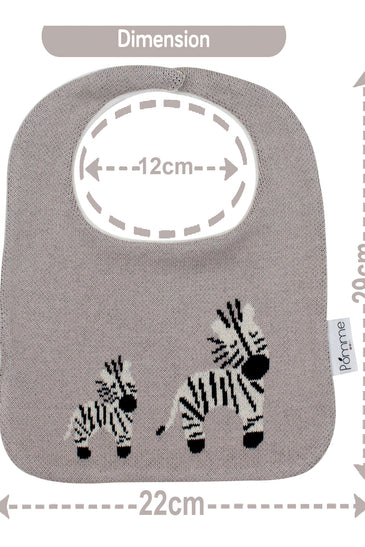 Cotton Knitted Zebra Bib Apron