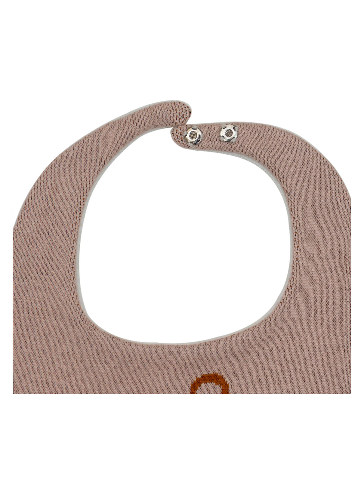 Pomme Cotton Knitted Tiger Bib Apron (Blush Pink)