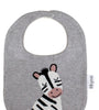 Cotton Knitted Gray Zebra Bib Apron