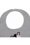 Cotton Knitted Gray Zebra Bib Apron