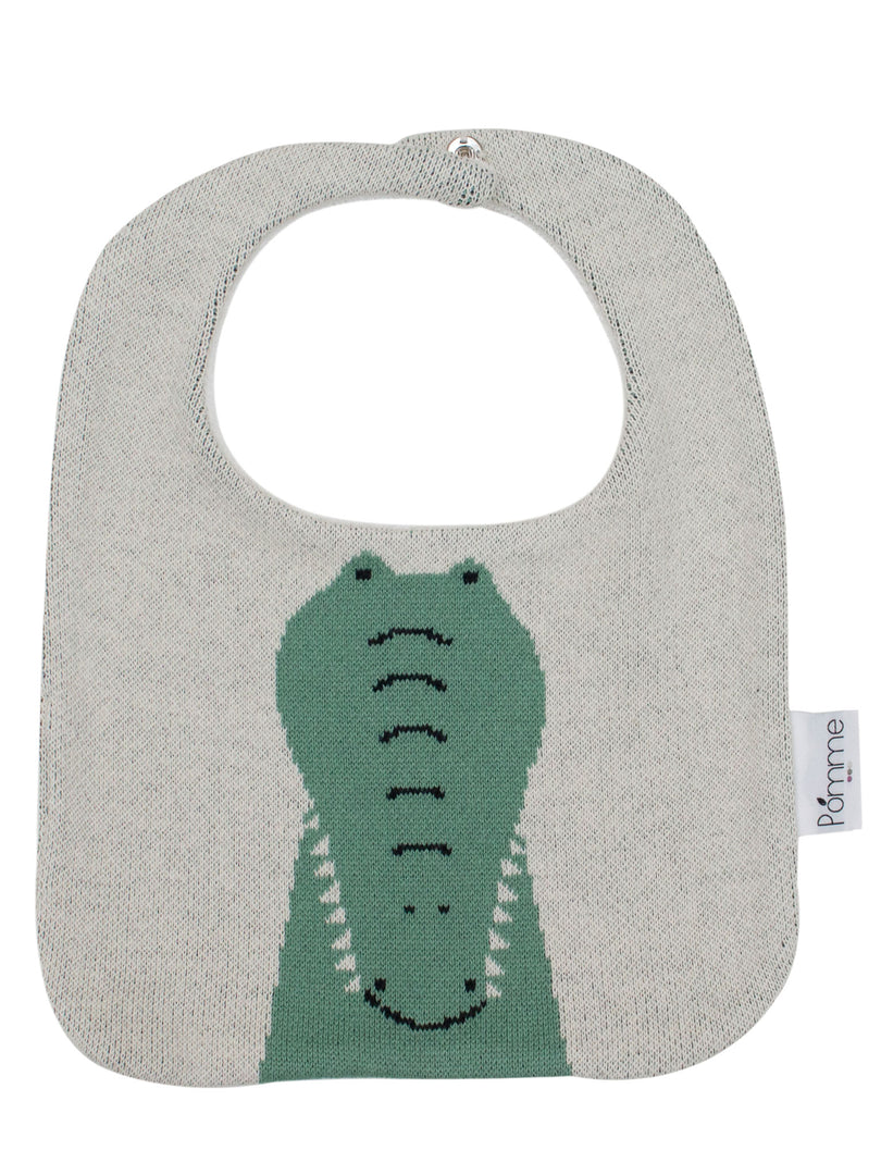Cotton Knitted Crocodile Bib Apron