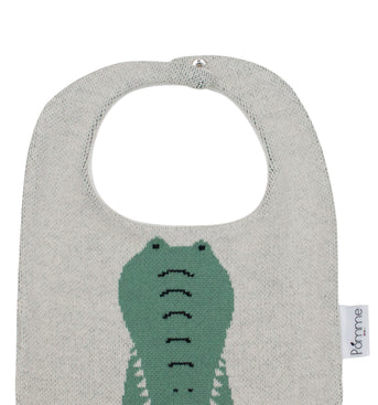 Cotton Knitted Crocodile Bib Apron