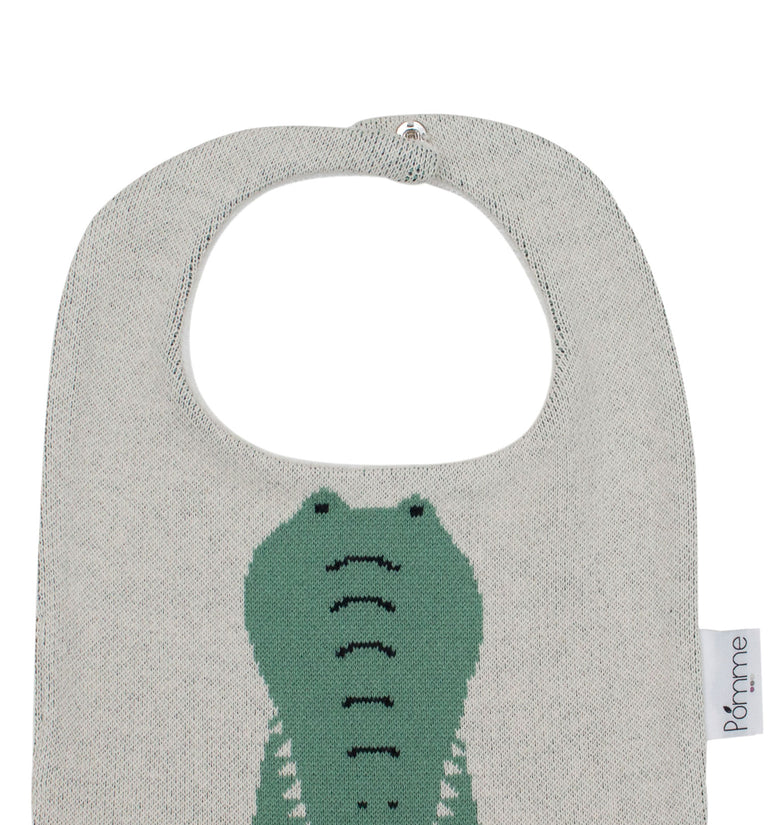 Cotton Knitted Crocodile Bib Apron