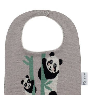 Cotton Knitted Panda Grove Bib Apron