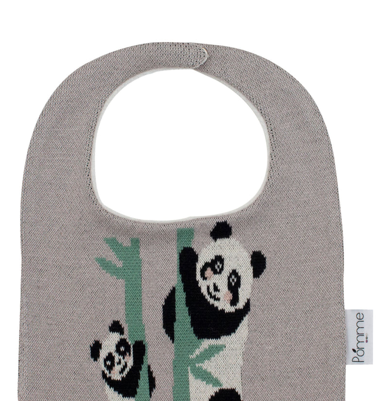 Cotton Knitted Panda Grove Bib Apron