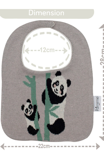 Cotton Knitted Panda Grove Bib Apron