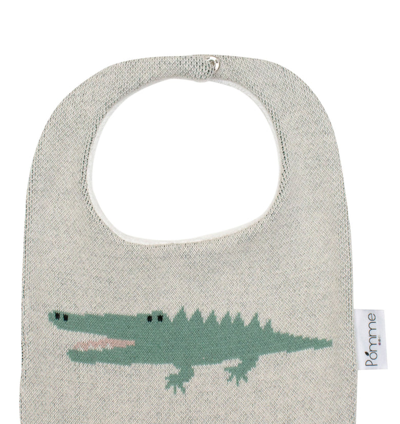 Cotton Knitted Alligator Bib Apron