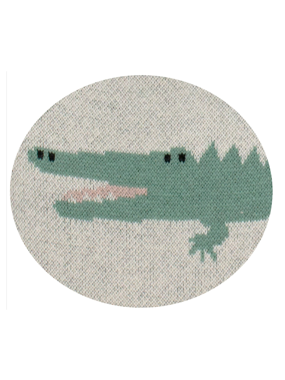 Pomme Cotton Knitted Alligator Bib Apron (Ivory)