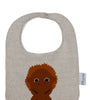 Cotton Knitted Brown Monkey Bib Apron