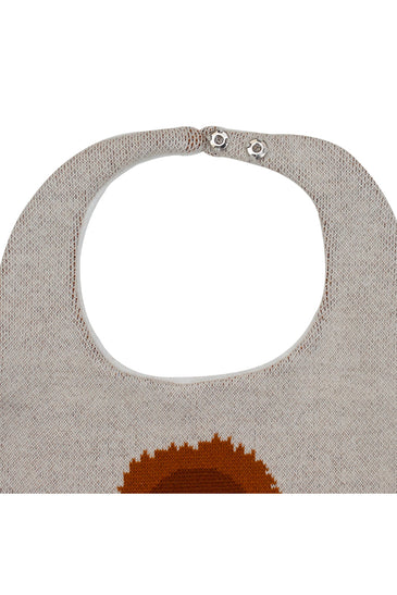 Cotton Knitted Brown Monkey Bib Apron